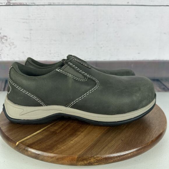Redwing Shoes Women 5 Green Sage Slip On Work Shoes Clogs Leather Comfort Pro - Picture 1 of 13
